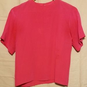 evan picone Neon Pink vintage silk oversized tee